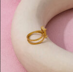 Δαχτυλίδι Valeria με Ορθογώνια Λευκή Ζιργκόν - Image 4