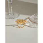 Solea Ring – Boho Δαχτυλίδι Ήλιου από Ανοξείδωτο Ατσάλι, Επιχρυσωμένο / Platinum - Image 3