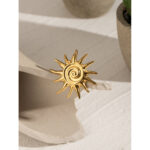 Solea Ring – Boho Δαχτυλίδι Ήλιου από Ανοξείδωτο Ατσάλι, Επιχρυσωμένο / Platinum - Image 5