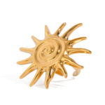 Solea Ring – Boho Δαχτυλίδι Ήλιου από Ανοξείδωτο Ατσάλι, Επιχρυσωμένο / Platinum - Image 2
