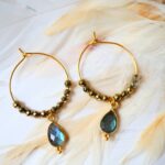 Σκουλαρίκια Pipa Λαμπραδορίτη