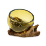 Χειροποίητο Βάζο από Γυαλί και Ξύλο