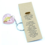 Μπρελόκ Οργονίτη – Καρδιές Ροζ Χαλαζία & Χρυσό Φύλλο - Image 2