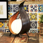 Φυσικό Φωτιστικό από Καρύδα – Chocolate Wrapover Twist (Σοκολατί Στριφτό) - Image 2