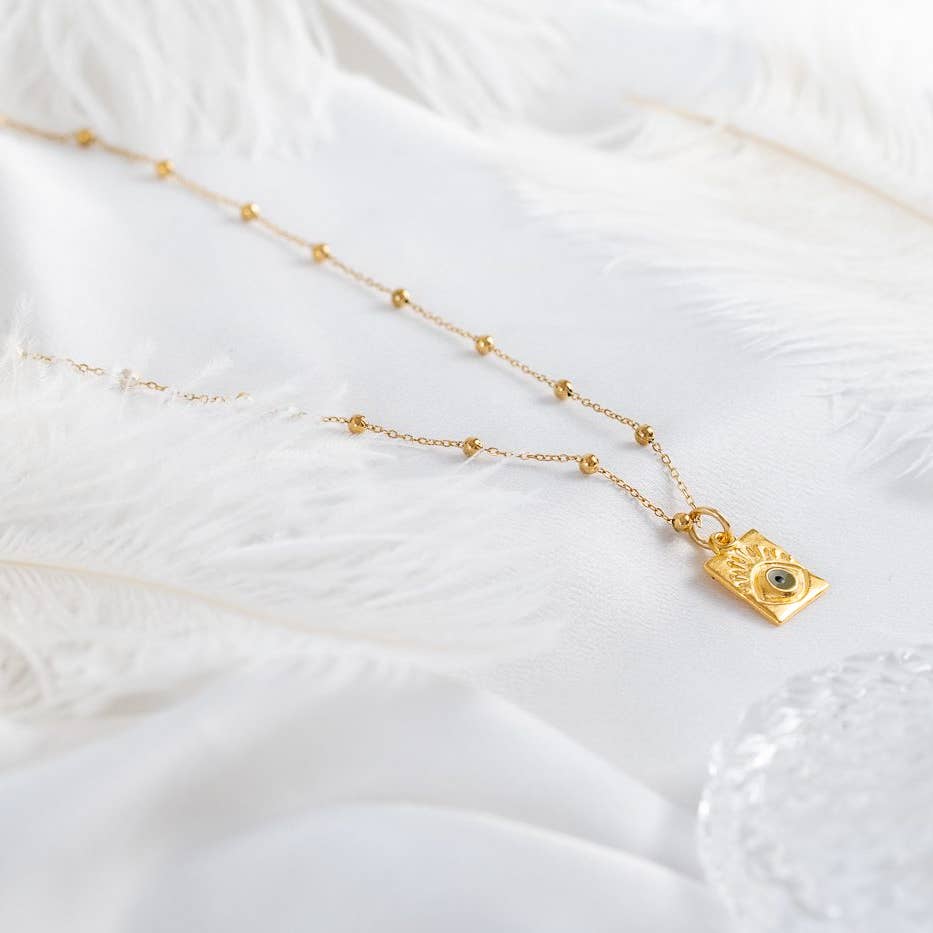 085a0ad1fceeebc145f2ef6f07d6f113a537d13056a043b8a209788c05ab5a6a (1) Κολιέ “All Seeing Eye” – Goldplated Charm - Image 1