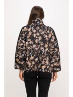 Εμπριμέ Μπουφάν με Κουκούλα και Φερμουάρ – 100% Βαμβάκι - Image 3