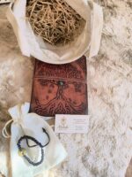 Κιτ “Tree of Life” – Δερμάτινο Τετράδιο & Βραχιόλι Feng-Shui σε Λινάτσα - Image 3