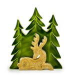 Ξύλινη 3D Διακόσμηση «Ελάφι στο Δάσος» από Ξύλο Μάνγκο – Handcrafted & Fair Trade
