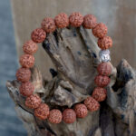 Rudraksha Buddha Bangle Mala – Αυθεντικό Βραχιόλι Ινδονησίας (καφέ) - Image 2