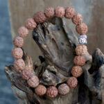 Rudraksha Buddha Bangle Mala – Αυθεντικό Βραχιόλι Ινδονησίας (Natural) - Image 3