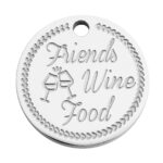 Κολιέ “Friends” – Wish Coin επιπλατινωμένο, αλυσίδα & clip - Image 2