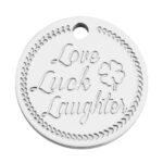 Κολιέ “Love” – Wish Coin επιπλατινωμένο, αλυσίδα & clip - Image 2