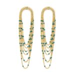 Σκουλαρίκια Αλυσίδα με Πολύχρωμες Σμάλτινες Χάντρες από Ατσάλι 316L