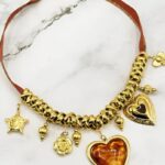 Κολιέ Boho με Charms & Κεντρική Καρδιά Amber – Wild & Free