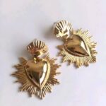 Σκουλαρίκια Ex-Voto Sacred Heart Χρυσά – Wild & Free