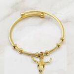 Bohemian Western Βραχιόλι με Cow Skull – Wild & Free - Image 2