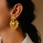 Σκουλαρίκια Ex-Voto Sacred Heart Χρυσά – Wild & Free - Image 3