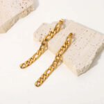 Σκουλαρίκια Good Vibrations με Αλυσίδα από Ανοξείδωτο Ατσάλι – Folie à Trois - Image 2