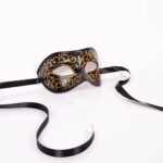 Βενετσιάνικη Μάσκα Mida Dorata – Μαύρη με Χρυσές Λεπτομέρειες (ανδρική-unisex)