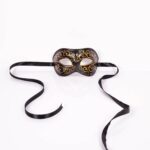 Βενετσιάνικη Μάσκα Mida Dorata – Μαύρη με Χρυσές Λεπτομέρειες (ανδρική-unisex) - Image 3