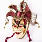 Χειροποίητη Βενετσιάνικη Μάσκα Joker με Φύλλο Χρυσού 24Κ