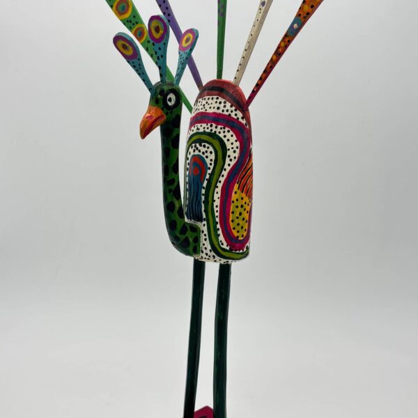 Χειροποίητο Ξύλινο Rustic Παγώνι Nahual – Γουατεμάλας 61 εκ