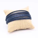 Χειροποίητο Δερμάτινο Ανδρικό Βραχιόλι από Φυσικό Δέρμα – άγκυρα