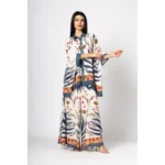 Oversized Σετ Tropical Print από Βισκόζη – Μακρύ Πουκάμισο & Παντελόνι Καλοκαιρινό Statement - Image 2