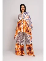 Σετ Βισκόζης με Leopard Print – Oversized Πουκάμισο & Παντελόνι