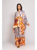 Σετ Βισκόζης με Leopard Print – Oversized Πουκάμισο & Παντελόνι - Image 3