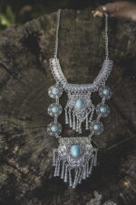 Boho Statement Κολιέ Πολυεπίπεδο με Γεωμετρικά Μοτίβα – Casablanca Collection 2 - Image 3