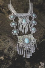 Boho Statement Κολιέ Πολυεπίπεδο με Γεωμετρικά Μοτίβα – Casablanca Collection 2 - Image 2