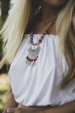 Boho Statement Κολιέ Πολυεπίπεδο με Γεωμετρικά Μοτίβα – Casablanca Collection 4 - Image 3