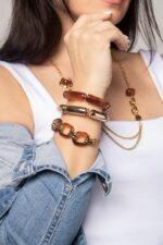 Bold Ελαστικό Βραχιόλι από Ανοξείδωτο Ατσάλι με Πετρούλες – Επιλογή Χρώματος - Image 3